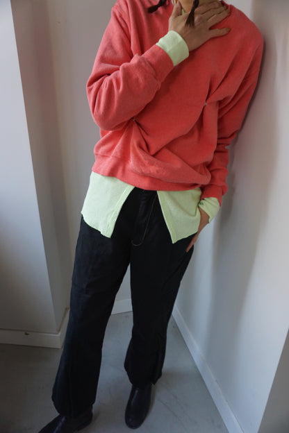 SNAP BUTTON BLEACH SWEAT-10