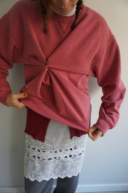 SNAP BUTTON BLEACH SWEAT-1