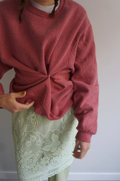 SNAP BUTTON BLEACH SWEAT-2