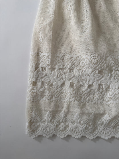 LACE SKIRT CREAM-1