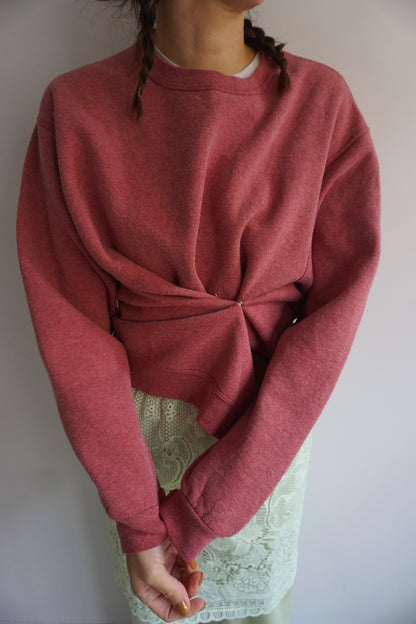 SNAP BUTTON BLEACH SWEAT-2