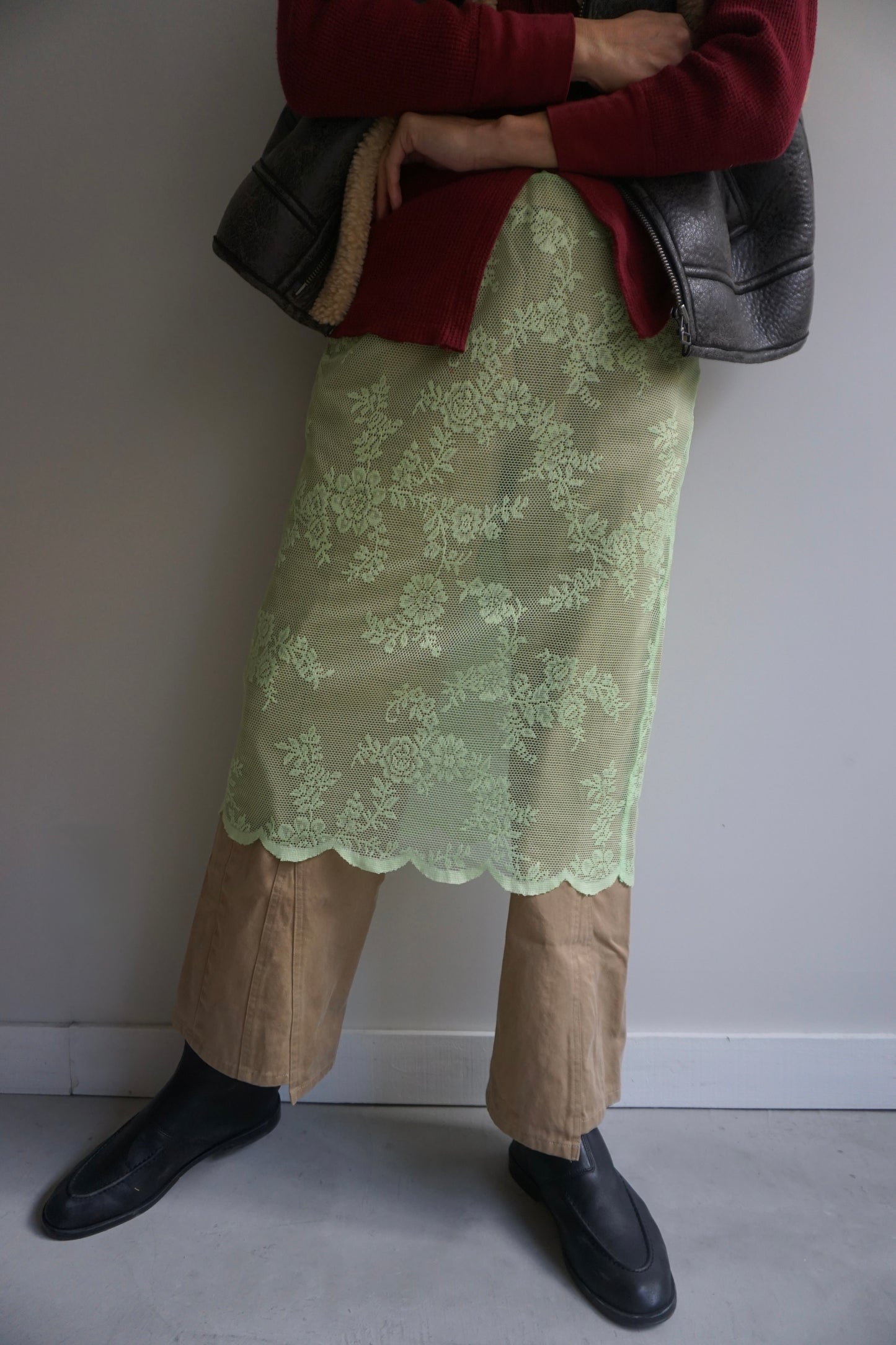LACE SKIRT MELON-1