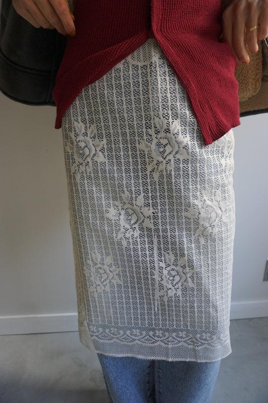 LACE SKIRT CREAM-3