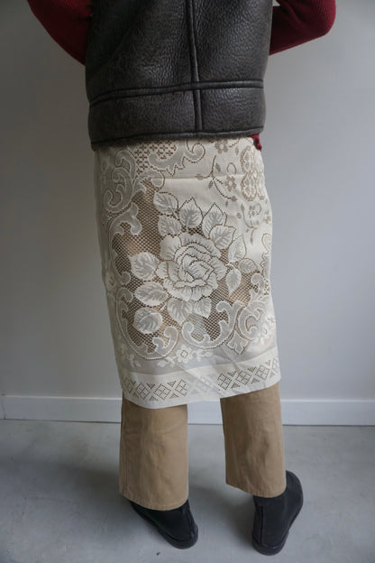 LACE SKIRT CREAM-4