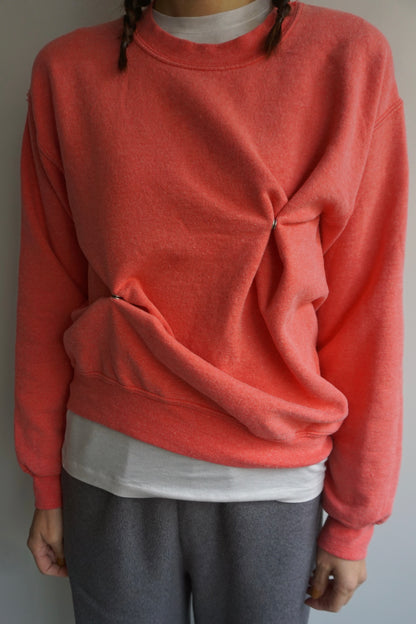 SNAP BUTTON BLEACH SWEAT-10