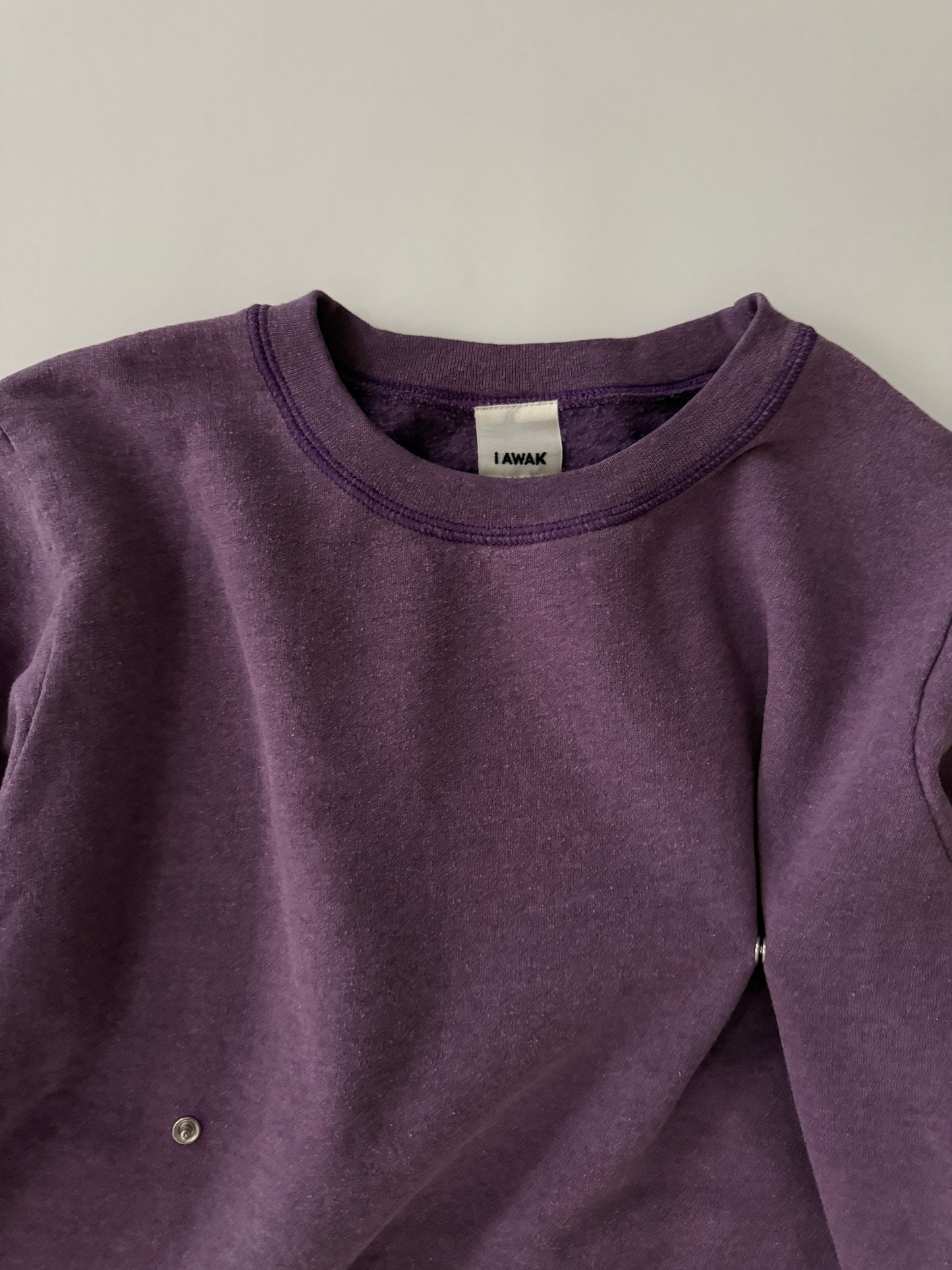 SNAP BUTTON BLEACH SWEAT-4