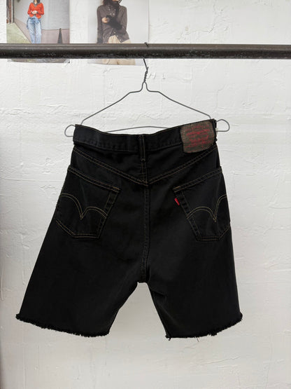 SWITCHING HALF DENIM ‐BLKS4