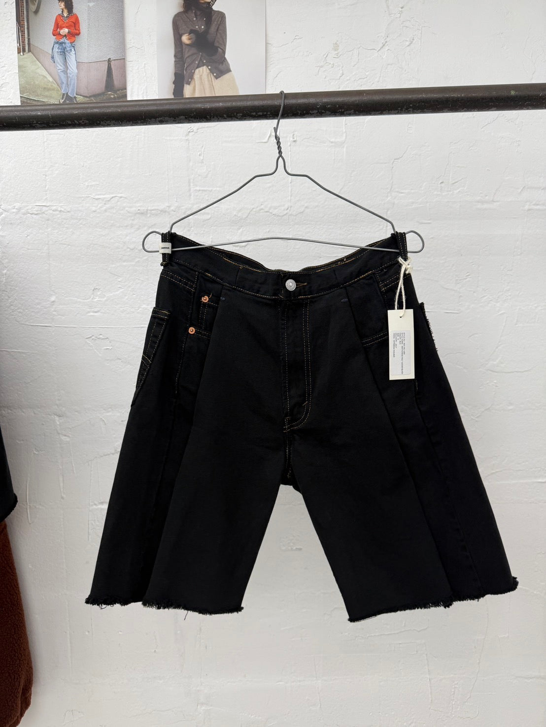 SWITCHING HALF DENIM ‐BLKS4