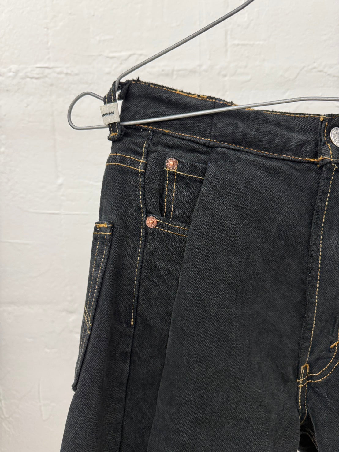 SWITCHING HALF DENIM ‐BLKS5