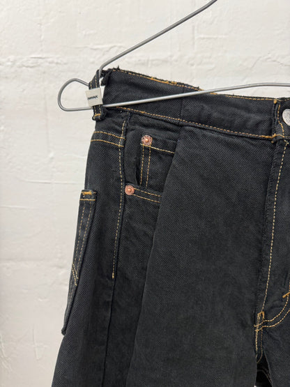 SWITCHING HALF DENIM ‐BLKS5