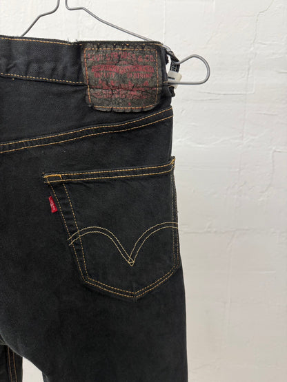 SWITCHING HALF DENIM ‐BLKS5