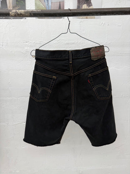 SWITCHING HALF DENIM ‐BLKS6