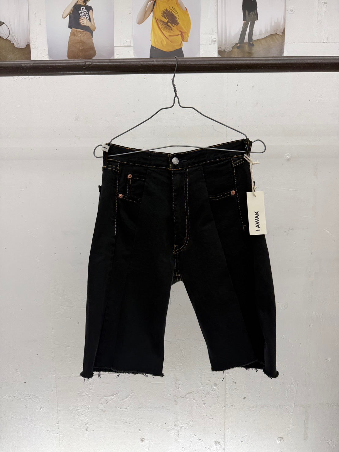 SWITCHING HALF DENIM ‐BLKS8