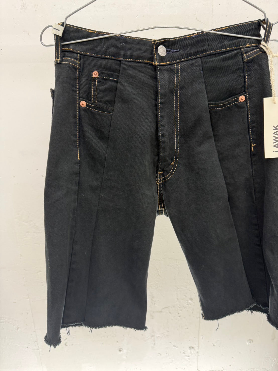 SWITCHING HALF DENIM ‐BLKS8
