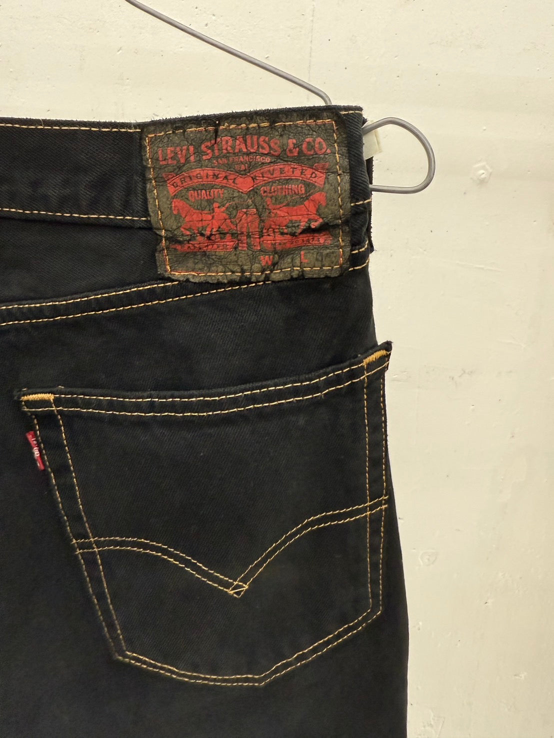 SWITCHING HALF DENIM ‐BLKS8