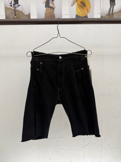 SWITCHING HALF DENIM ‐BLKS9