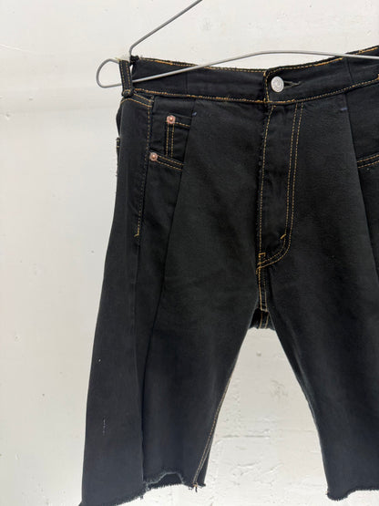 SWITCHING HALF DENIM ‐BLKS9