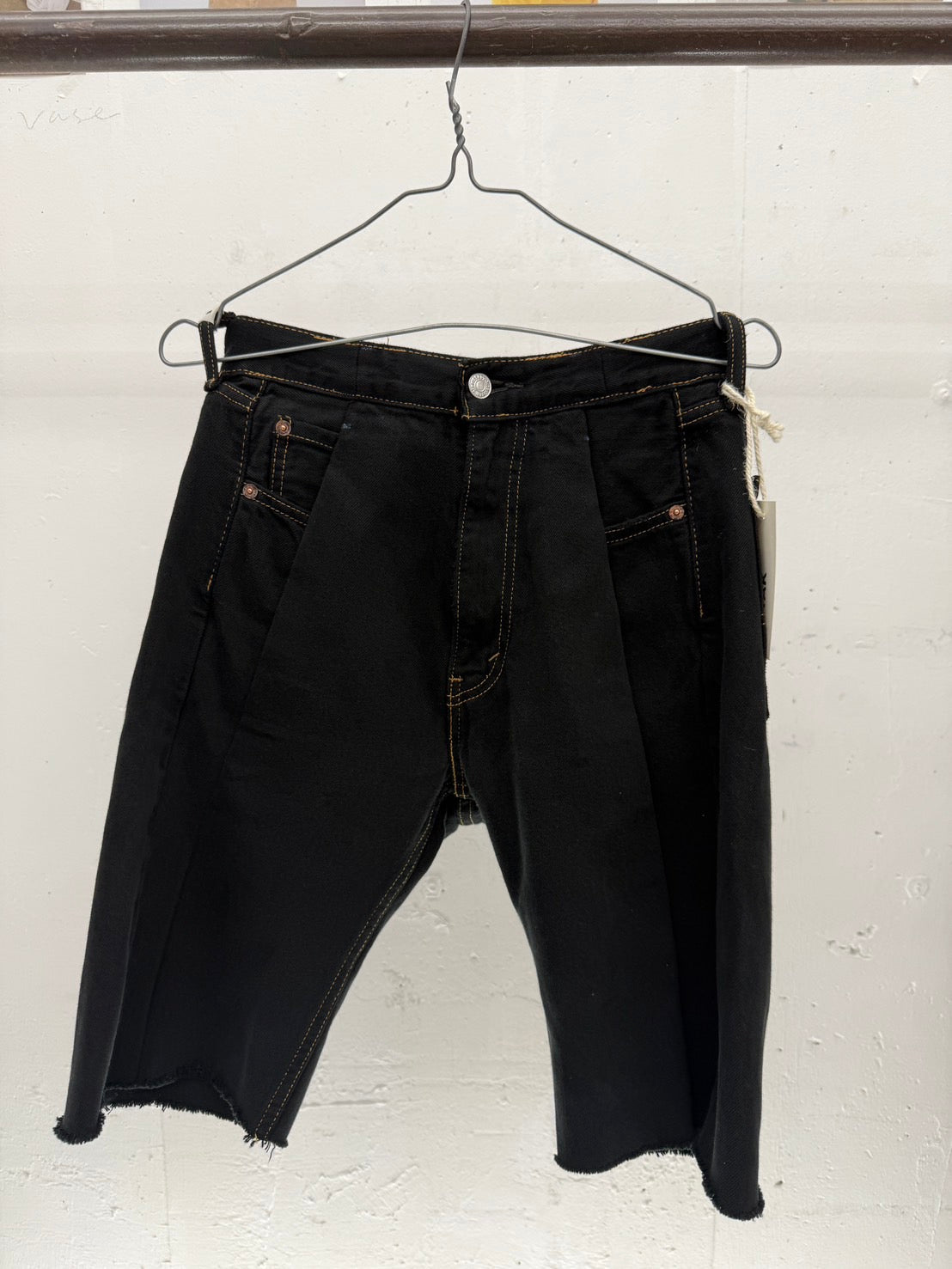 SWITCHING HALF DENIM ‐BLKS3