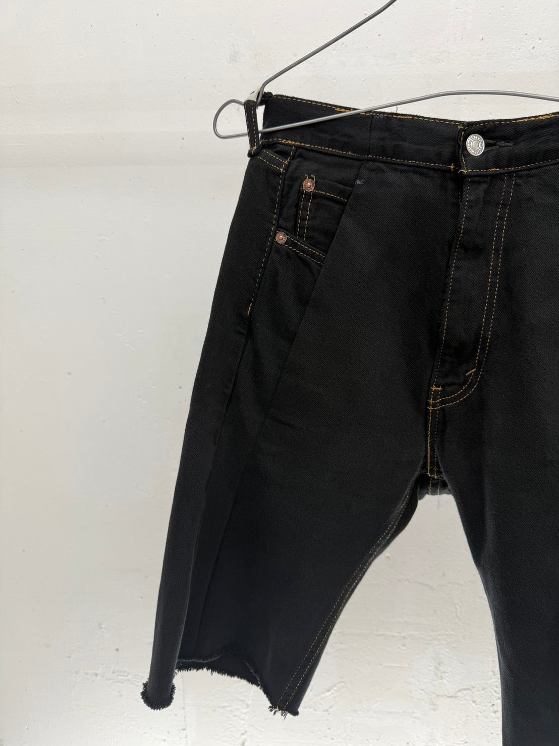 SWITCHING HALF DENIM ‐BLKS3