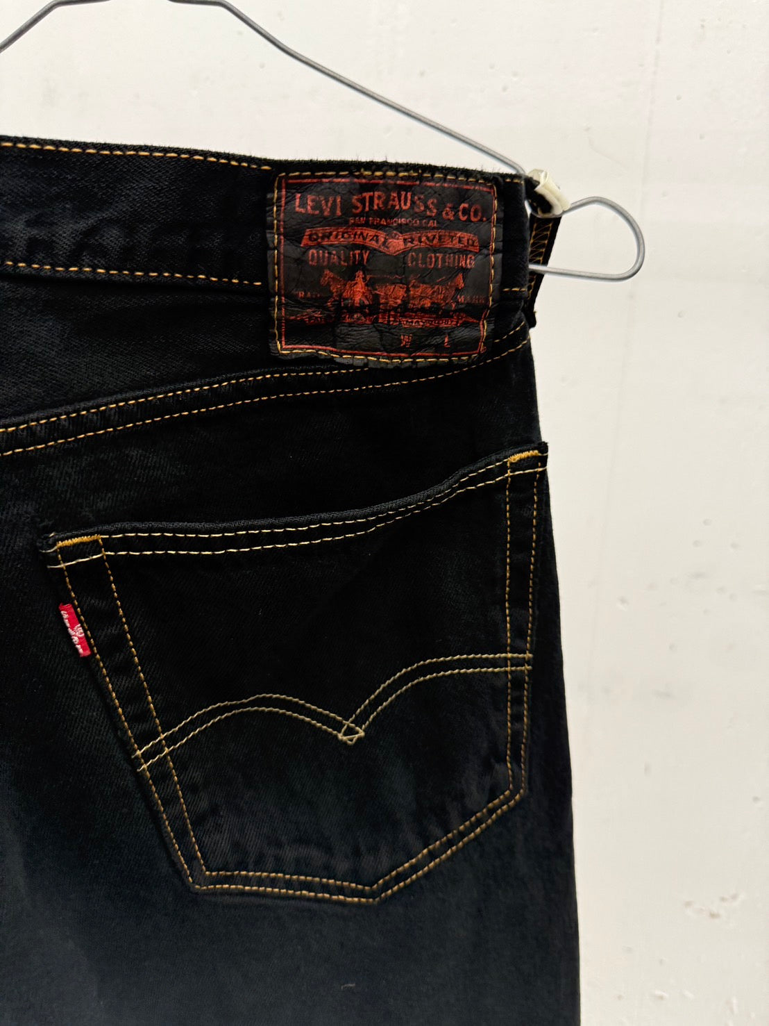 SWITCHING HALF DENIM ‐BLKS3