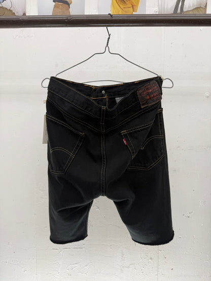 SWITCHING HALF DENIM ‐BLKS3