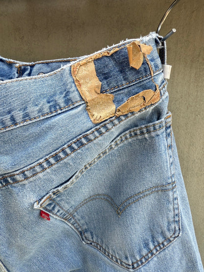 SWITCHING HALF DENIM ‐BLUM3