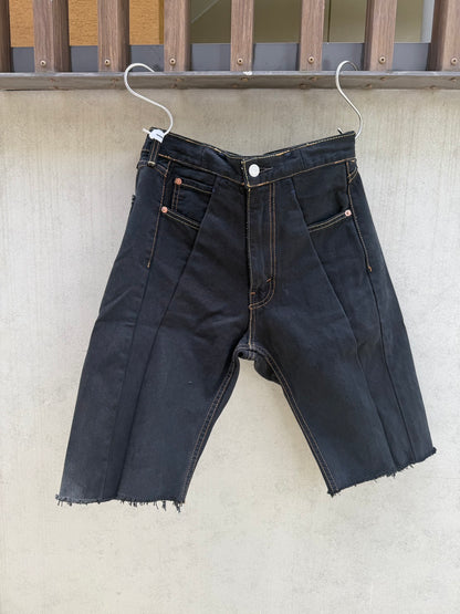 SWITCHING HALF DENIM ‐BLKM4