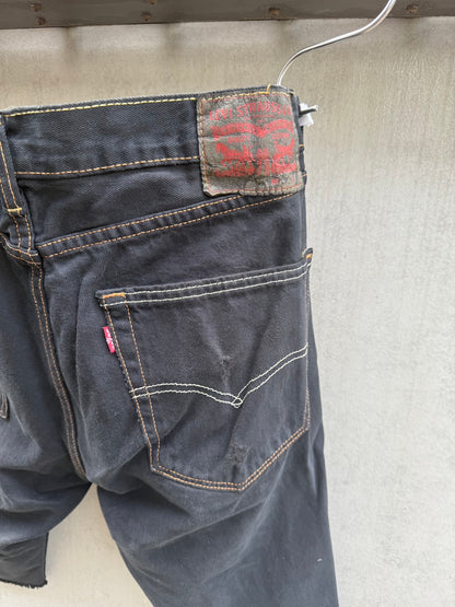 SWITCHING HALF DENIM ‐BLKM4