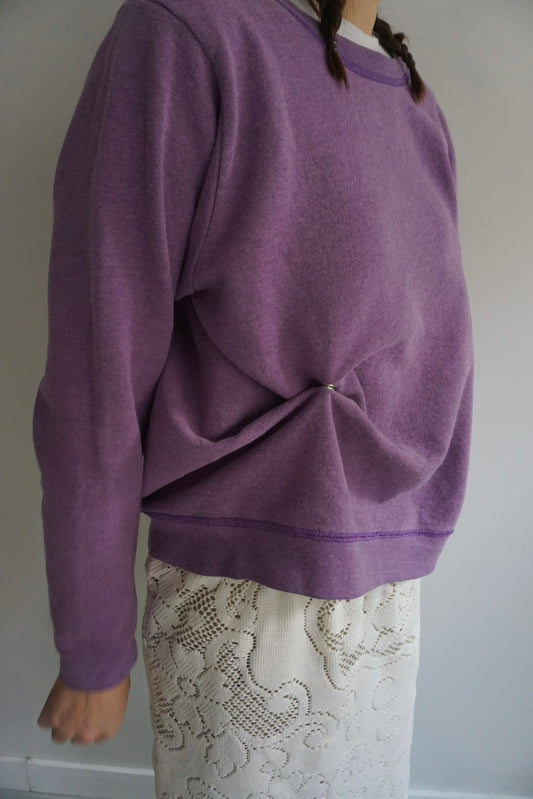 SNAP BUTTON BLEACH SWEAT-4