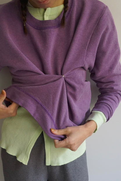 SNAP BUTTON BLEACH SWEAT-4