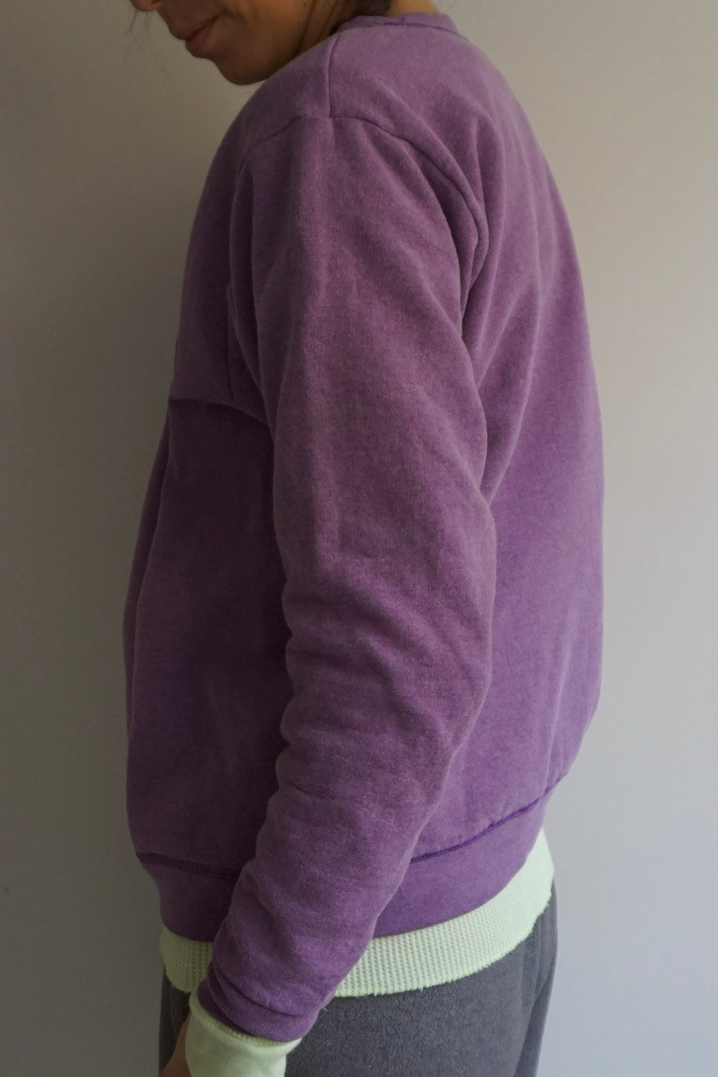 SNAP BUTTON BLEACH SWEAT-4