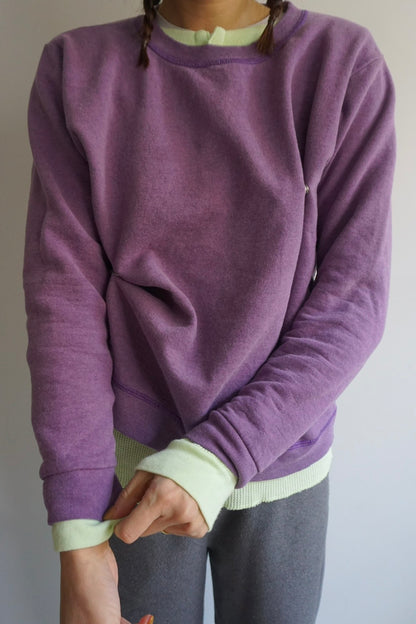 SNAP BUTTON BLEACH SWEAT-4